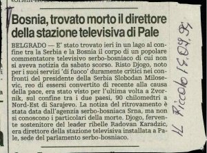 Bosnia, trovato morto il direttore della...  - nosilna