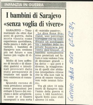I bambini di Sarajevo «senza voglia di v...  - nosilna