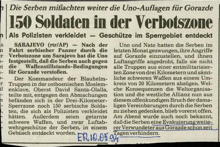 150 Soldaten in der Verbotszone