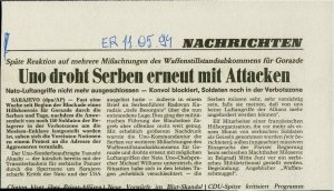 Uno droht Serben erneut mit Attacken  - nosilna
