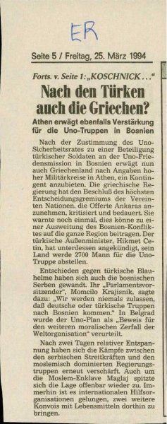 Nach den Türken auch die Griechen?  - nosilna