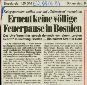Erneut keine völlige Feuerpause in Bosni...  - nosilna