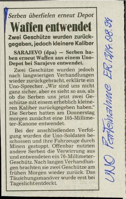 Waffen entwendet - nosilna