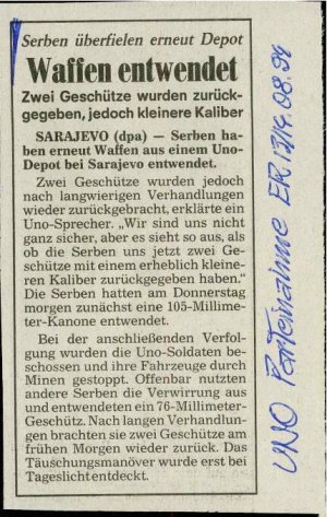 Waffen entwendet  - nosilna