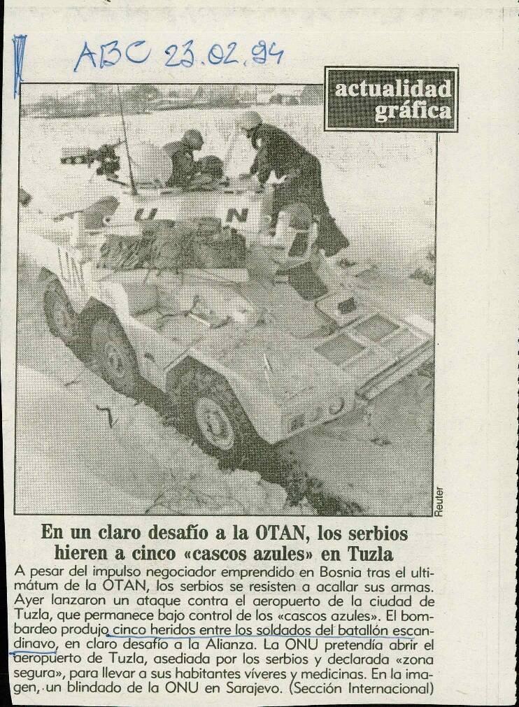 En un claro desafío a la OTAN, los serbios hieren a cinco «cascos azules» en Tuzla