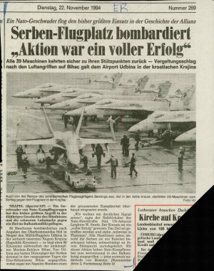 Serben-Flugplatz bombardiert  "Aktion wa...  - nosilna