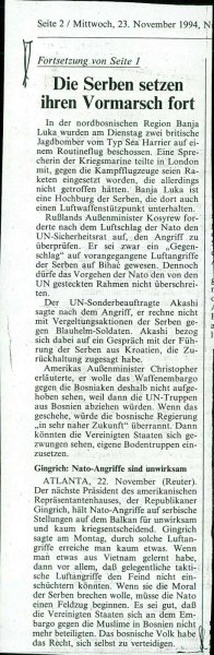 Die Serben setzen ihren Vormarsch fort  - nosilna