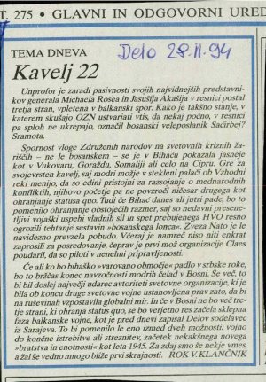 Kavelj 22  - nosilna