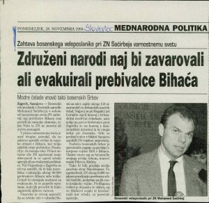 Združeni narodi naj bi zavarovali  ali e...  - nosilna