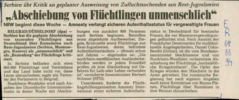"Abschiebung von Flüchtlingen unmenschli... - nosilna