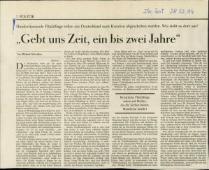 „Gebt uns Zeit, ein bis zwei Jahre"  - nosilna