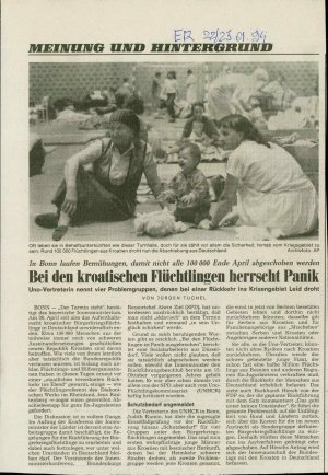 Bei den kroatischen Flüchtlingen herrsch...  - nosilna
