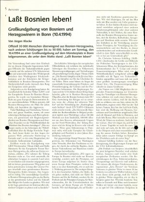 Laßt Bosnien leben!  - nosilna