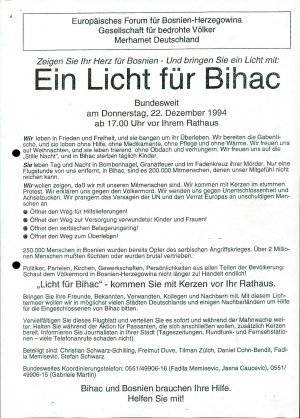 Ein Licht für Bihac  - nosilna