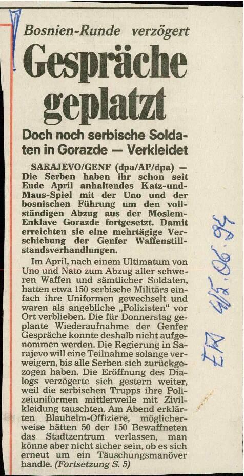 Gespräche geplatzt