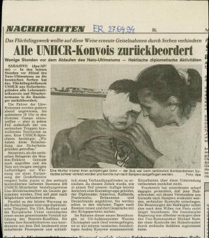 Alle UNHCR-Konvois zurückbeordert  - nosilna