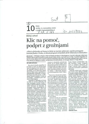 Klic na pomoč, podprt z grožnjami  - nosilna