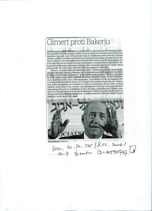 Olmert proti Bakerju  - nosilna