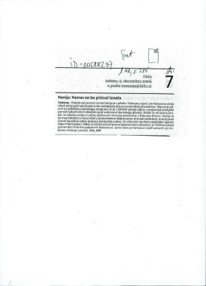 Hanija : Hamas ne bo priznal Izraela  - nosilna