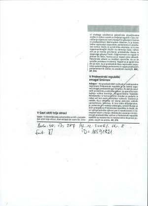 V Gazi ubiti trije otroci  - nosilna