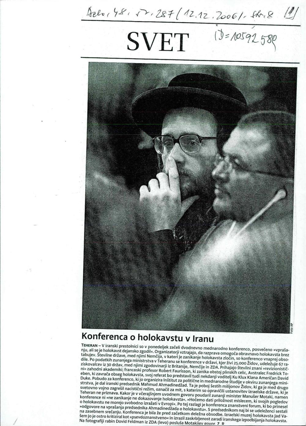 Konferenca o holokavstu v Iranu