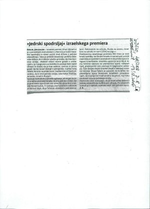 "Jedrski spodrsljaj" izraelskega premier...  - nosilna