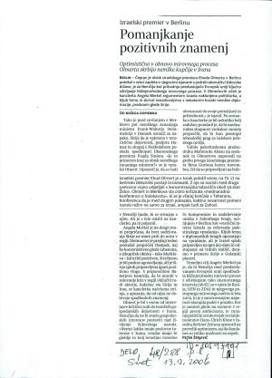 Pomanjkanje pozitivnih znamenj : izraels...  - nosilna