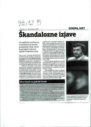 Škandalozne izjave : ob zaključku konfer...  - nosilna