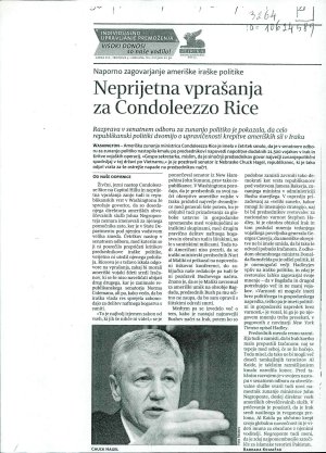 Neprijetna vprašanja za Condoleezzo Rice...  - nosilna